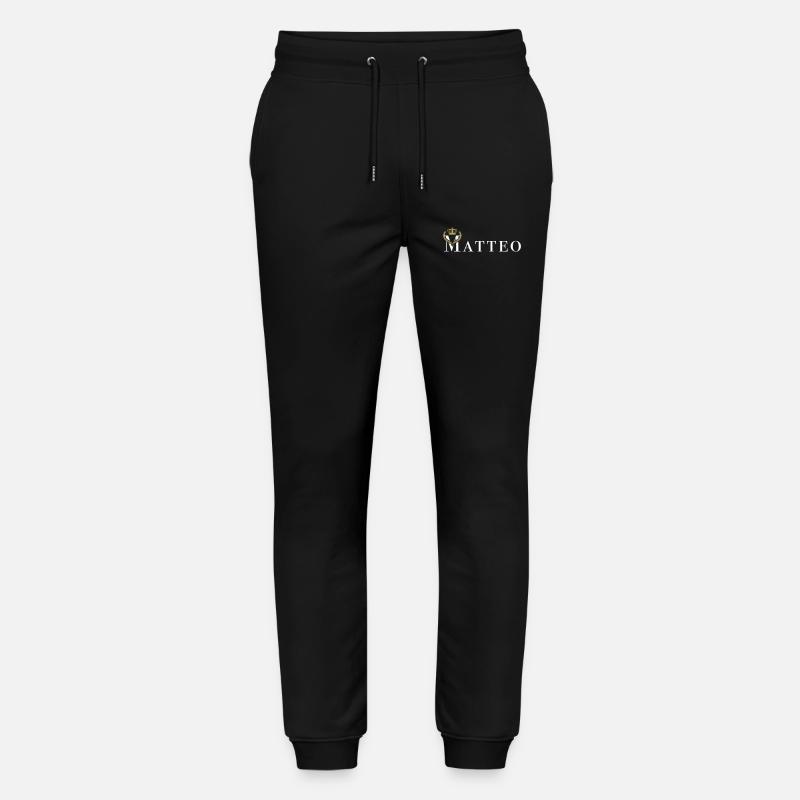Matteo royal - graphiques vectoriels - Pantalon de jogging bio MOVER Stanley/Stella unisexe - noir