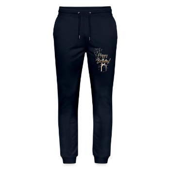 Bon anniversaire - Pantalon de jogging bio MOVER Stanley/Stella unisexe - marine - Devant - Marisol (170cm) & Nik (191cm)