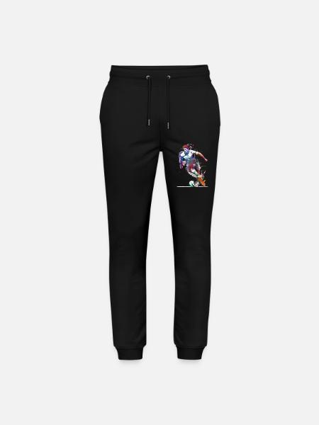 Jalkapalloilijan urheilutaiteen #football #soccer - Stanley/Stella Mover unisex luomu-collegehousut - musta