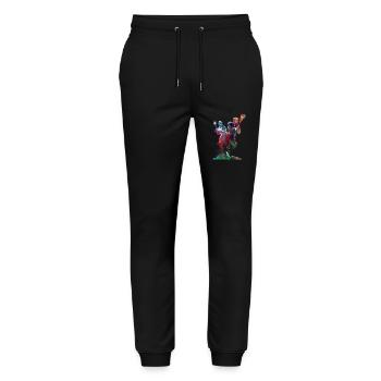 Lacrosse Sport Kunst #lacrosse #sport - Stanley/Stella Unisex Bio Jogginghose Mover  - Schwarz - Vorne - Marisol (170cm) & Nik (191cm)