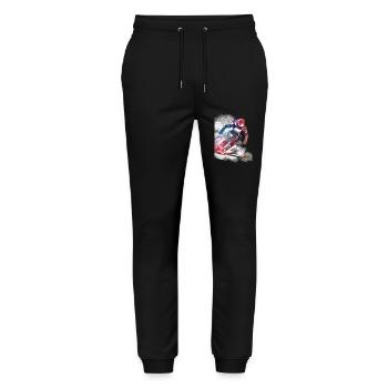 Ski Alpin #ski #skiing #sport - Stanley/Stella Unisex Bio Jogginghose Mover  - Schwarz - Vorne - Marisol (170cm) & Nik (191cm)