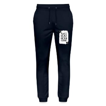 statement frage lustiger spruch begeisterung - Stanley/Stella Unisex Bio Jogginghose Mover  - Navy - Vorne - Marisol (170cm) & Nik (191cm)