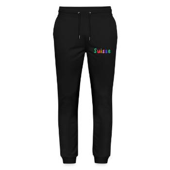 SWITZERLAND. COUNTRY - Stanley/Stella Mover Unisex Organic Jogging Trousers - black - Front - Marisol (170cm) & Nik (191cm)