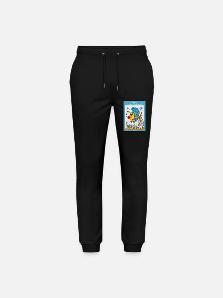 Eileen der leuchtende Fisch - Stanley/Stella Unisex Bio Jogginghose Mover - Schwarz