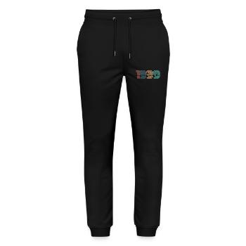 1999 Vintage Retro - Stanley/Stella Unisex Bio Jogginghose Mover  - Schwarz - Vorne - Marisol (170cm) & Nik (191cm)