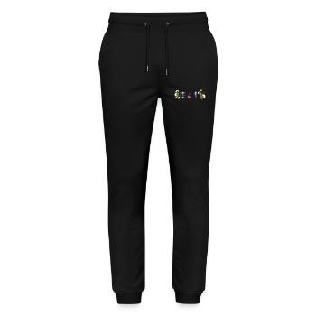 FELIX Name mit Blumen geschmückt - Stanley/Stella Unisex Bio Jogginghose Mover  - Schwarz - Vorne - Marisol (170cm) & Nik (191cm)