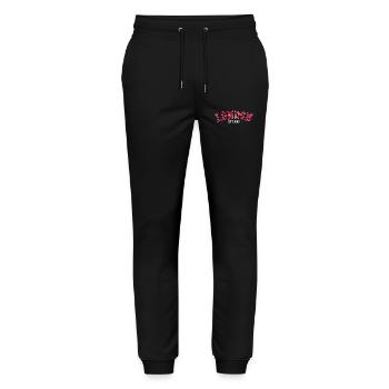 LONDON_EST_1965 - Stanley/Stella Unisex Bio Jogginghose Mover  - Schwarz - Vorne - Marisol (170cm) & Nik (191cm)