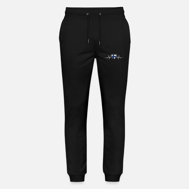 Finnland Herzfrequenz-Ticket Geschenk - Stanley/Stella Unisex Bio Jogginghose Mover  - Schwarz