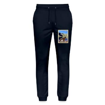 Gredos National Park - Stanley/Stella Mover Unisex Organic Jogging Trousers - navy - Front - Marisol (170cm) & Nik (191cm)