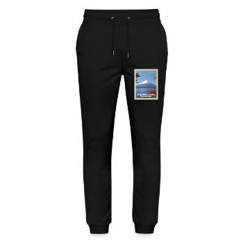 Japans Mount-Fuji-Nationalpark - Stanley/Stella Unisex Bio Jogginghose Mover  - Schwarz - Vorne - Marisol (170cm) & Nik (191cm)