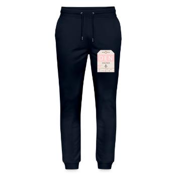 Denver Airport 1950 - Stanley/Stella Mover Unisex Organic Jogging Trousers - navy - Front - Marisol (170cm) & Nik (191cm)