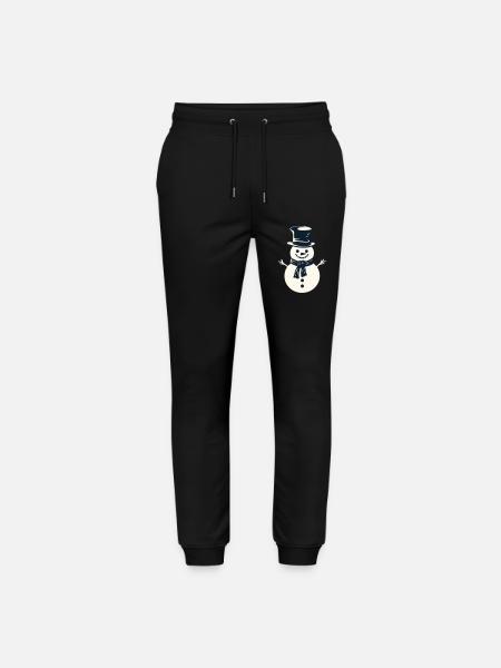 Cheerful Snowman Magic - Stanley/Stella Mover Unisex Organic Jogging Trousers - black