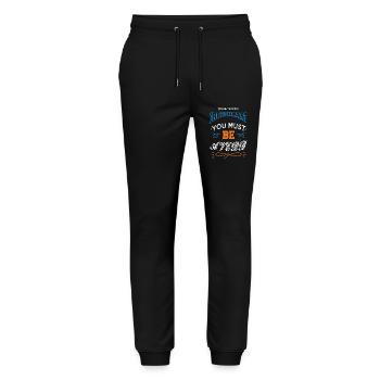 Roman Livres Littéraire Rat de bibliothèque Éditeur BMX Noël - Pantalon de jogging bio MOVER Stanley/Stella unisexe - noir - Devant - Marisol (170cm) & Nik (191cm)