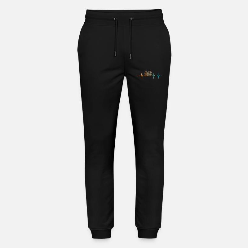 Herzschlag-Achterbahn - Stanley/Stella Unisex Bio Jogginghose Mover  - Schwarz