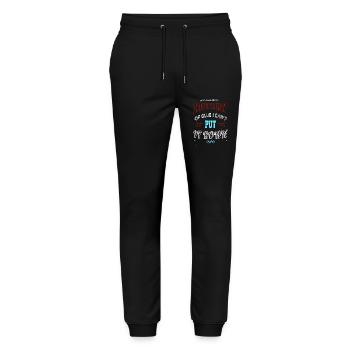 book keeper gift birthday present idea gift idea - Stanley/Stella Unisex Bio Jogginghose Mover  - Schwarz - Vorne - Marisol (170cm) & Nik (191cm)