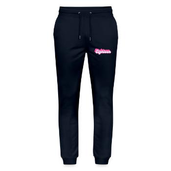 Eighteen birthday - 18th birthday retro pink - Stanley/Stella Mover Unisex Organic Jogging Trousers - navy - Front - Marisol (170cm) & Nik (191cm)
