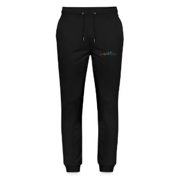Bicycle Heartbeat Cycling - Stanley/Stella Mover Unisex Organic Jogging Trousers - black - Front - Marisol (170cm) & Nik (191cm)