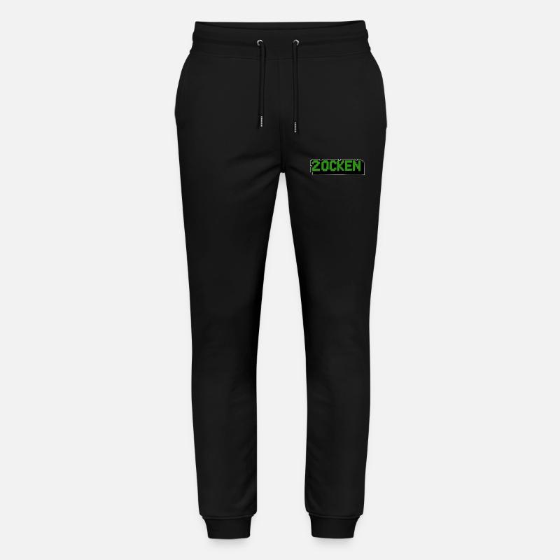 Lettering Zocken Retro Computer - Pantalon de jogging bio MOVER Stanley/Stella unisexe - noir