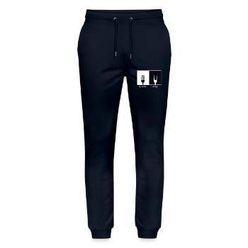 Plastic Metal. Metal Fan Gabel Geschenk Musik - Stanley/Stella Unisex Bio Jogginghose Mover  - Navy - Vorne - Marisol (170cm) & Nik (191cm)
