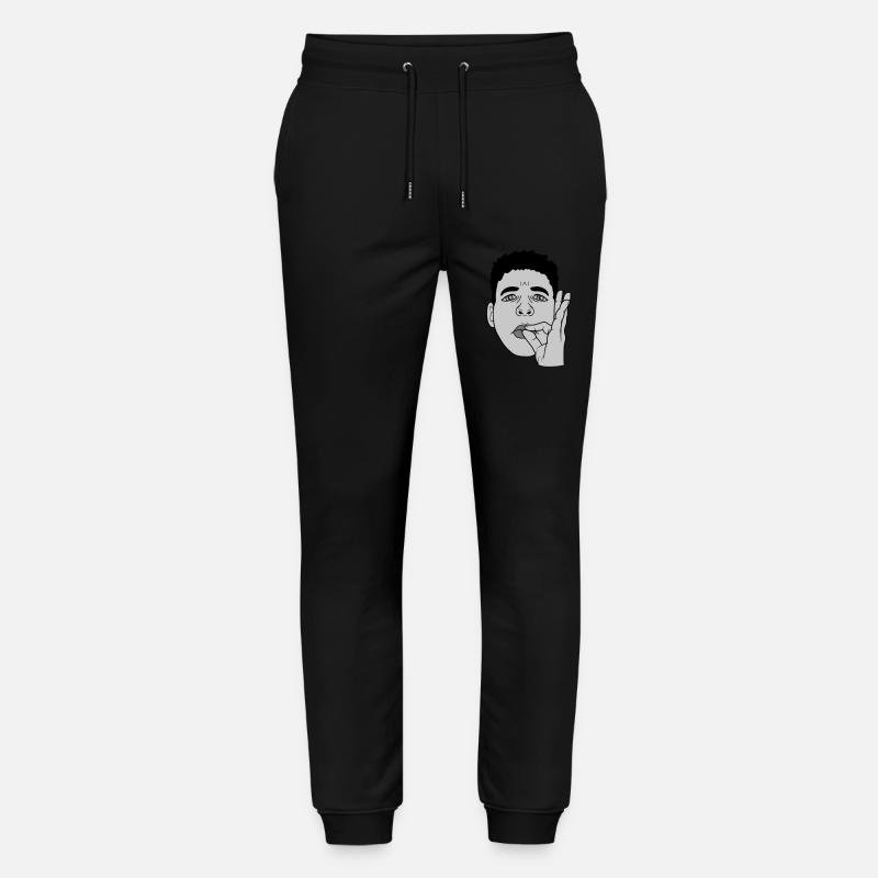 Bouche baiser main geste visage - Pantalon de jogging bio MOVER Stanley/Stella unisexe - noir