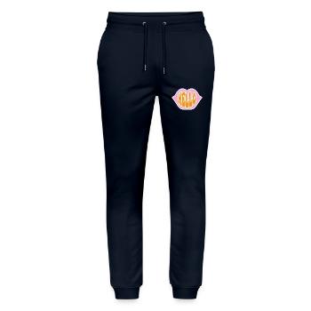 Hello Summer - Stanley/Stella Mover Unisex Organic Jogging Trousers - navy - Front - Marisol (170cm) & Nik (191cm)