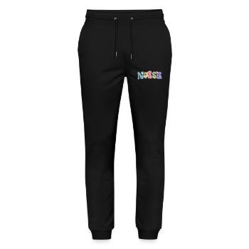 Cool Flower Nurse Gift For Nursing Future Nurse - Stanley/Stella Mover Unisex Organic Jogging Trousers - black - Front - Marisol (170cm) & Nik (191cm)