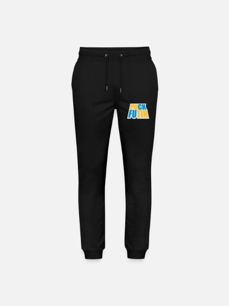 puck futin logo design - Stanley/Stella Mover Unisex Organic Jogging Trousers - black