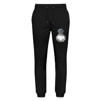 Weiße Kristallflasche mit fluoreszierendem weißem Trank - Stanley/Stella Unisex Bio Jogginghose Mover  - Schwarz - Vorne - Marisol (170cm) & Nik (191cm)