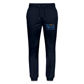 Focus on the micro-moments - Stanley/Stella Mover Unisex Organic Jogging Trousers - navy - Front - Marisol (170cm) & Nik (191cm)