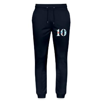 Ballon zum 10-jährigen Jubiläum - Stanley/Stella Unisex Bio Jogginghose Mover  - Navy - Vorne - Marisol (170cm) & Nik (191cm)