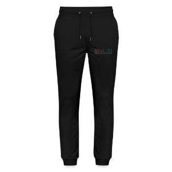 Design Azubi outline bunt - Stanley/Stella Unisex Bio Jogginghose Mover  - Schwarz - Vorne - Marisol (170cm) & Nik (191cm)