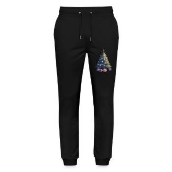 Glowing Christmas Tree - Stanley/Stella Mover Unisex Organic Jogging Trousers - black - Front - Marisol (170cm) & Nik (191cm)