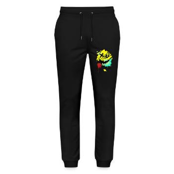 Smile Cartoon Vector Smile Funny Icon Happy Face - Stanley/Stella Mover Unisex Organic Jogging Trousers - black - Front - Marisol (170cm) & Nik (191cm)