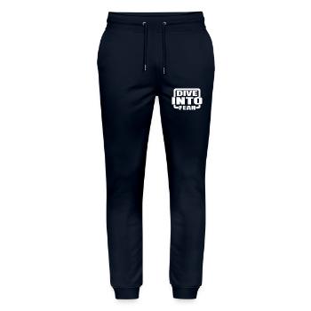 funny birthday present idea - Stanley/Stella Mover Unisex Organic Jogging Trousers - navy - Front - Marisol (170cm) & Nik (191cm)