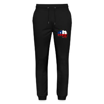 Chile Flag Fist - Stanley/Stella Mover Unisex Organic Jogging Trousers - black - Front - Marisol (170cm) & Nik (191cm)