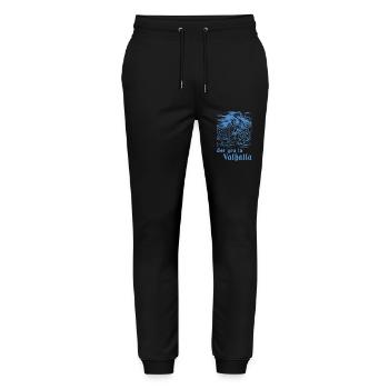 Viking Woodcut 07 2024 02 - Stanley/Stella Mover Unisex Organic Jogging Trousers - black - Front - Marisol (170cm) & Nik (191cm)