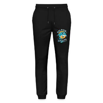 Dolphin Whisperer Marine Biology Beach Vacation - Stanley/Stella Unisex Bio Jogginghose Mover  - Schwarz - Vorne - Marisol (170cm) & Nik (191cm)