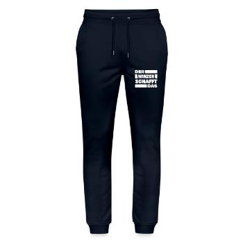 Winegrowers as work - Stanley/Stella Mover Unisex Organic Jogging Trousers - navy - Front - Marisol (170cm) & Nik (191cm)