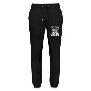 Night Owl Owl Owl Bird - Stanley/Stella Mover Unisex Organic Jogging Trousers - black - Front - Marisol (170cm) & Nik (191cm)