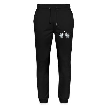 widder cartoon love - Stanley/Stella Unisex Bio Jogginghose Mover  - Schwarz - Vorne - Marisol (170cm) & Nik (191cm)