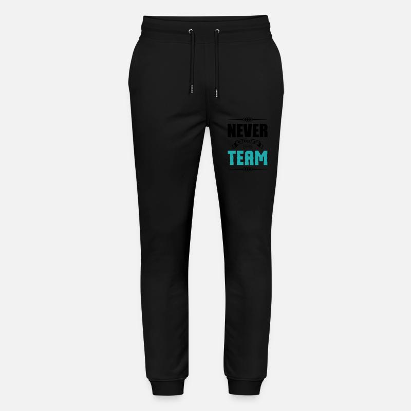 never without my team 2 - Stanley/Stella Mover Unisex Organic Jogging Trousers - black