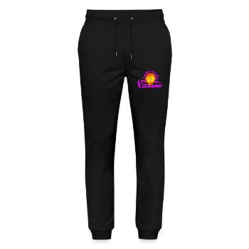 munter monika dancing on the mundharmonika pink - Stanley/Stella Unisex Bio Jogginghose Mover  - Schwarz - Vorne - Marisol (170cm) & Nik (191cm)