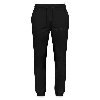 Quatre Éléments - Pantalon de jogging bio MOVER Stanley/Stella unisexe - noir - Devant - Marisol (170cm) & Nik (191cm)