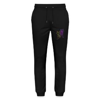 Années 80 Chats Chat Papillons Insectes - Pantalon de jogging bio MOVER Stanley/Stella unisexe - noir - Devant - Marisol (170cm) & Nik (191cm)