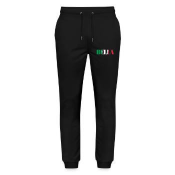 Bella Italia - Stanley/Stella Mover Unisex Organic Jogging Trousers - black - Front - Marisol (170cm) & Nik (191cm)