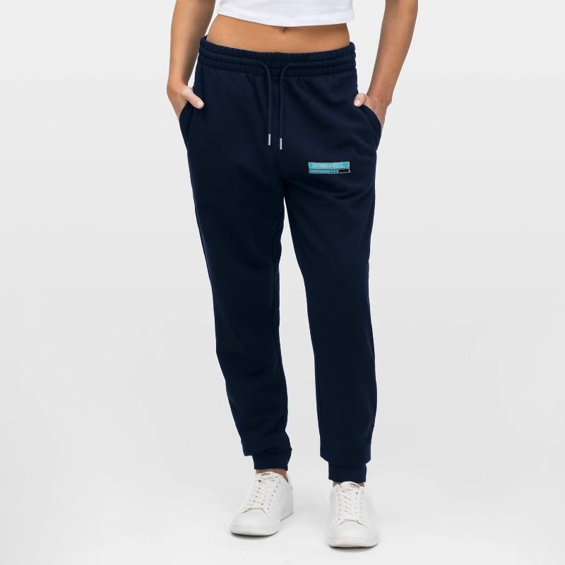 Overthinking In Process Funny Brooding Saying Logo Stanley/Stella Mover Unisex Organic Jogging Trousers
