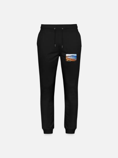 Il golfo di Napoli in Italia - Pantaloni da jogger unisex ed ecologici Mover di Stanley/Stella - nero