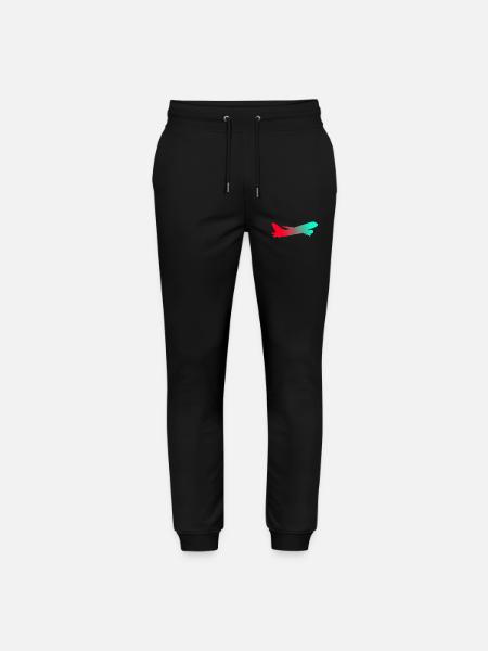 Airplane - Stanley/Stella Mover Unisex Organic Jogging Trousers - black