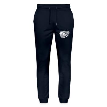 Car Cylinder Engine Block Displacement Fan - Stanley/Stella Mover Unisex Organic Jogging Trousers - navy - Front - Marisol (170cm) & Nik (191cm)
