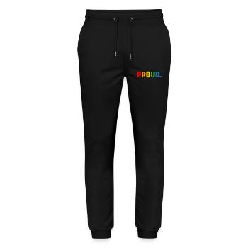 Rainbow shirt proud, LGBT lgbtqi queer - Stanley/Stella Mover Unisex Organic Jogging Trousers - black - Front - Marisol (170cm) & Nik (191cm)